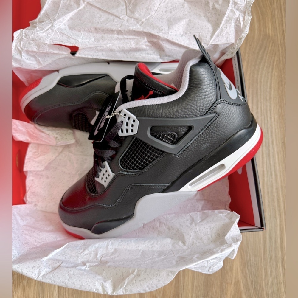 Nike Air Jordan 4 Retro “Bred Reimagined” Black/Red Men’s Size 14 NWT